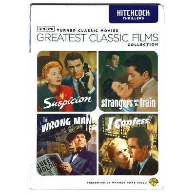 Suspicion/ Strangers On Train/ I Confess/ Wrong Man (2-Disc DVD, 1941) w/ Slip ! - Image 1 of 4