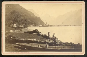 SUISSE Switzerland, le lac d'Uri; CARTE CABINET Gabler à Interlaken c.1875 - Picture 1 of 2