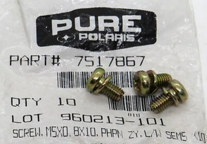 7517867 Polaris Clutch Cover/Seat Screws (set of 3) for Titan Voyageur Ranger - Picture 1 of 1