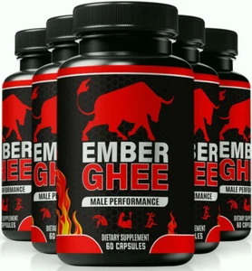 (5 Pack) Ember Ghee Ed Pills for Men, Emberghee Advanced Male Health Capsules - Picture 1 of 12