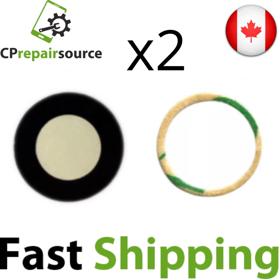 "Lote de 2x iPhone 7 y 8 4,7"" Cámara Trasera Lente Vidrio Repuesto con Adhesivo" Foto 1 de 1