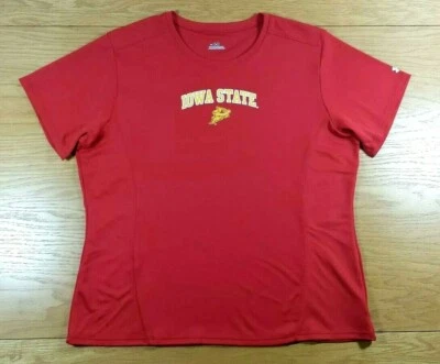 IOWA STATE CYCLONES 100% Polyester UNDER ARMOUR Performance T-Shirt Women's XL - Image 1 of 2