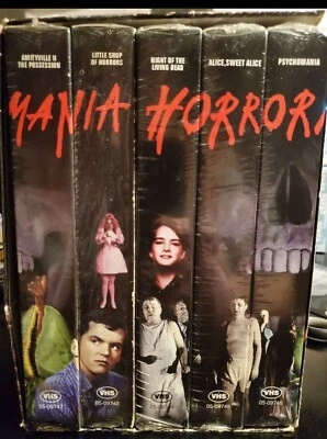 Horrormania 5 Collector Series VHS Horror Movie Box Set Living Dead, Psychomania - Image 1 of 4