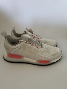adidas Mens Size 8 NMD_V3 BOOST Shoes Cloud White/Grey/Core Black/Red GX2089 NEW - Picture 1 of 9
