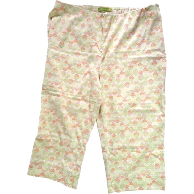 Pantalones de pijama recortados Sigrid Olsen para mujer talla 14 amarillo algodón floral geométrico Foto 1 de 4