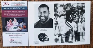NICE Authentic AUTOGRAPHED Chicago Bears Richard Dent 5x8 Photo Football JSA - Picture 1 of 3