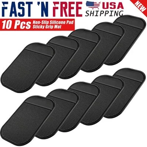 10x Multi Purpose Non-Slip Silicone Pad Sticky Grip Mat for Car Dash Phone Mount - Picture 1 of 5