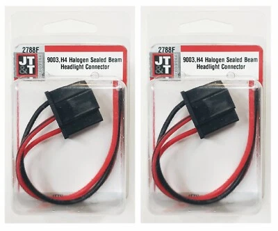 JTT Wire 2788F Female Pigtail Socket 9003 HB2 H4 Two Harness Headlight Bulb Fit - Image 1 of 4
