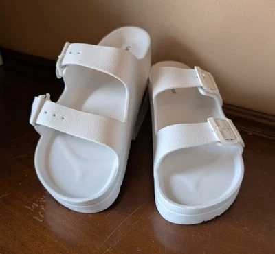 NWT Lane Bryant Women's Everyday Double Band Sandals Comfort Slides Buckle 11W Foto 1 de 4