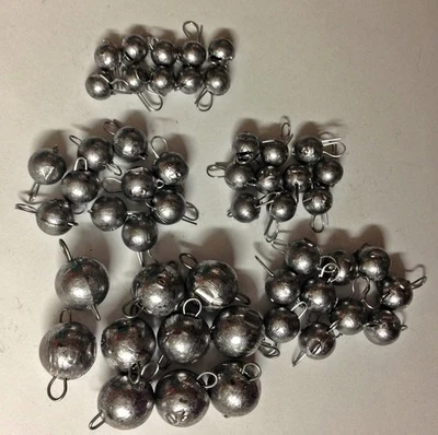30-100 Stück Jigkopf Set  Bleikopf Bleikugel Angelblei  Cheburaschka  Ungefärbt - Bild 1 von 4