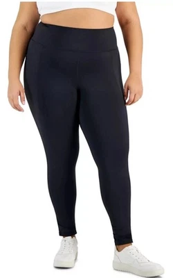 Pantalones de mujer ID Ideology talla grande talla 3X leggings largos, ¡NUEVOS CON ETIQUETAS!, negros Foto 1 de 3