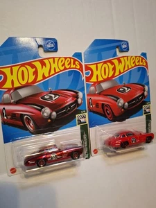 BENT J-Hook 2023 Hot Wheels Mercedes-Benz 300 SL Super Treasure Hunt STH RED - Picture 1 of 11