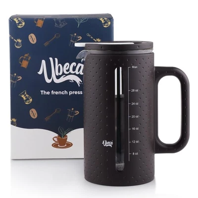 Elegante jarra de vidrio de borosilicato para cafetera de prensa francesa grande de 34 oz Foto 1 de 4