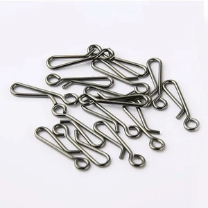 1Box Clip da Pesca Acciaio Inox Esca Snap Connettore Strumento Cambio Rapido Clip - Foto 1 di 16