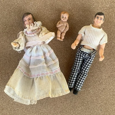 Colección Casa de Muñecas Familia Madre Tonka Padre Bebé Varios Lote de 3 Foto 1 de 4