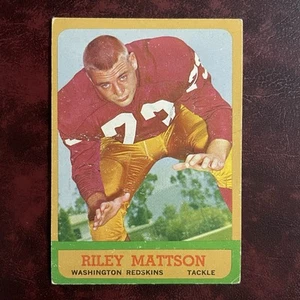 1963 Topps Set RILEY MATTSON ROOKIE rare SP #164 WASHINGTON REDSKINS - VG-EX - Picture 1 of 2