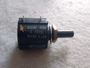 10-GANG PRÄZISIONS-POTENZIOMETER 200 Ω 5% SPECTROL CCW CW HELIPOT K41 - Picture 1 of 3