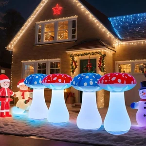 Inflables de setas con luz LED de 31,5 pulgadas decoraciones inflables para Navidad... - Imagen 1 de 6