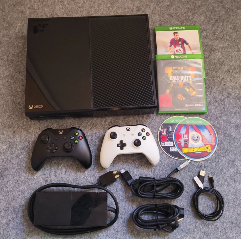 Microsoft Xbox One 500GB | mit 2 Controller & 4 Spiele | ab 18 - Bild 1 von 4