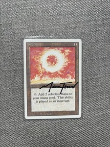 Magic The Gathering Mark Tedin Signed Revised Edition Sol Ring LP - Picture 1 of 2