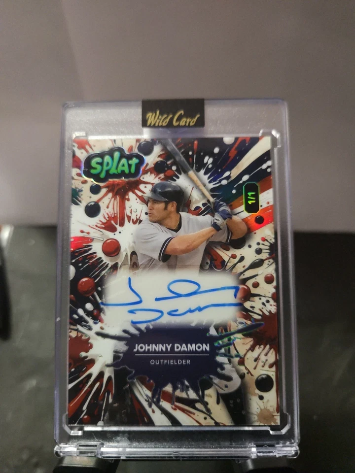 Johnny Damon 1/1 Auto 2025 Wild Card Splat Béisbol Foto 1 de 4