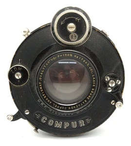 SELTENES SCHWARZES SONHE RATHENOW DOPPEL-ANASTIGMAT DIALYTAR F=150mm F5.5 Objektiv COMPUR - Bild 1 von 4