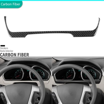 Cubierta inferior del velocímetro del tablero de instrumentos de fibra de carbono real para Chevrolet Traverse 09-17 Foto 1 de 4