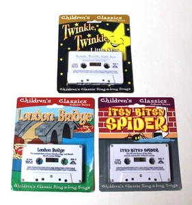 Vintage Children's Classics Sing-A-Long Songs 3 Audio Cassette Set - Foto 1 di 8