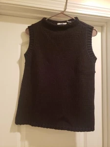 Old Navy Womens Black Sleveeless Mock Neck Knitted Pullover Sweater Vest Size XL - Picture 1 of 8