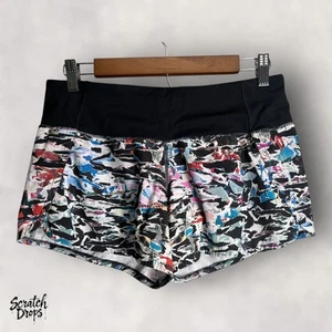 Lululemon Run Times Short 4 Zoll mehrfarbiges Muster Größe 6 Sportshorts - Bild 1 von 8