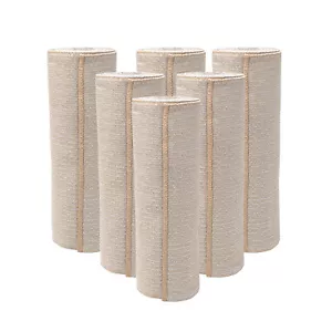 GT Bio Baumwolle elastische Kompressionsbandagen Körperwickel Haken/Schlaufe, beige/weiß - Bild 1 von 45