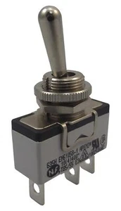APEM - Toggle Switch, Metal Lever, SPST, ON-OFF, 15A - Picture 1 of 1