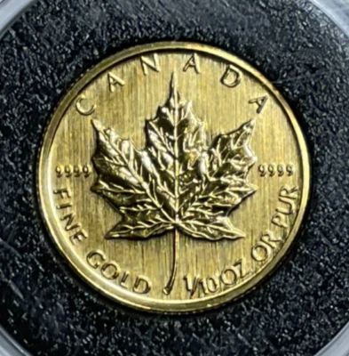 2009 1/10 oz Canadian Gold Maple Leaf $5 Coin. .9999 Fine Gold in Capsule - Image 1 of 4