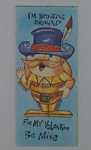Vintage Child's School Valentine Card, 'I'm Scouting Around Valentine' - Unused - Bild 1 von 2