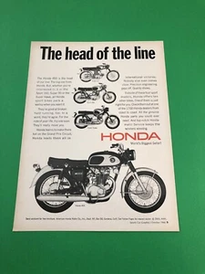 1966 1967 HONDA 450 90 160 SUPER HAWK ORIGINAL PRINTED PRINT AD ADVERTISEMENT - Bild 1 von 1