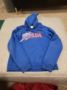 Zelda Hoodie Mens S Nintendo Licensed Hylian Shield Ocarina Of Time - Picture 1 of 14