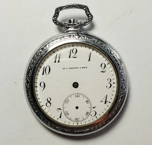 Vintage W. C. Graves & Bro. Taschenuhr zum Ausschlachten oder Aufarbeiten - Bild 1 von 4