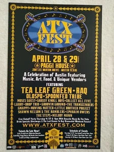 17" ATX Fest 2006 Concert Poster Austin TX Tea Leaf Green Raq Spoonfed Tribe - Picture 1 of 1