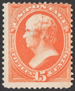 US Sc# 189 *MINT NO GUM H* { 15c DANIEL WEBSTER } ORANGE YELLOW FROM 1889 SERIE - Picture 1 of 3