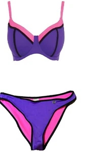 30DD-FREYA~BONDI SWEETHEART PADDED-BIKINI BRA-XS-UK-8-BRIEF-SET-VIBE-PURPLE* - Picture 1 of 3
