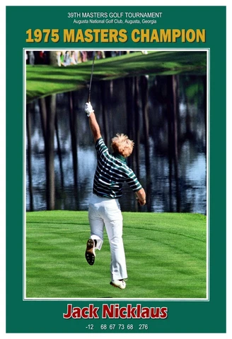 Jack Nicklaus 1975 Masters Golf Champion 13"x19" Commemorative Poster Cover