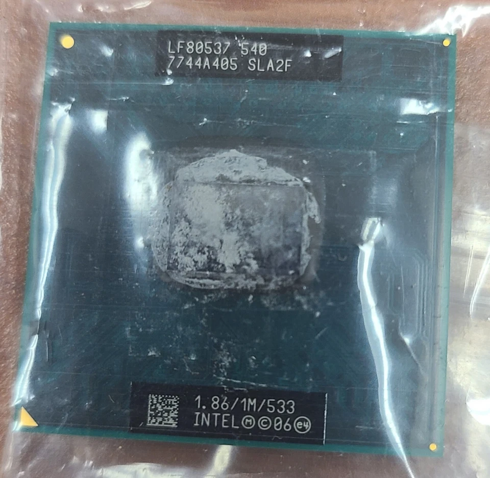SLA2F GENUINE ORIGINAL INTEL CELERON M 540 1.86GHZ 533MHZ LAPTOP SOCKET P(CB62) - Image 1 of 1