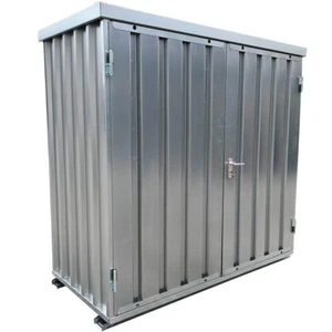 1m Lagercontainer Materialcontainer Baucontainer mit Doppelflügeltür 2,1 x 1,1m - Bild 1 von 10