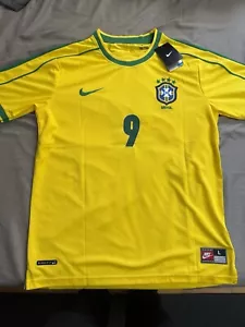 Ronaldo 9 Brazil 1998 Nike Jersey Large Fenomeno Collection Rare New With Tags - Picture 1 of 7