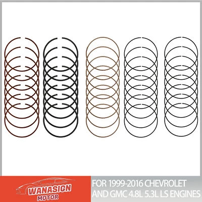 Anillos de pistón Moly y rodamientos de varilla Mahle para Chevrolet GMC 99-16 4,8 L 5,3 L V8 LS Foto 1 de 4