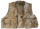 Orvis Clearwater Fly Fishing Vest Large Beige 44HX Pockets Lightly used