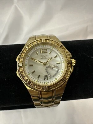 Invicta Wildflower 6392 Women’s Watch Gold Plated Diamond Heart Accented 32mm - image 1 of 4