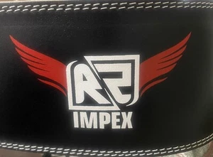 IMPEX Gewichtheben Gürtel Leder Fitnessstudio Training Fitness Rücken Männer Frau SCHWARZ XL - Bild 1 von 11