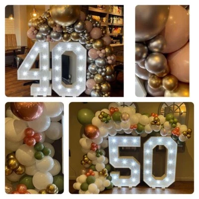 18th Birthday Decorations for Women Men: Light Up Numbers Large 4FT 30th Wedding - Image 1 of 4