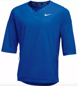 8Nike Baseball Hot Jacket manica 3/4 uomo #897383-493 blu royal L - Foto 1 di 3